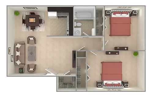 Floor plan Two Bedroom