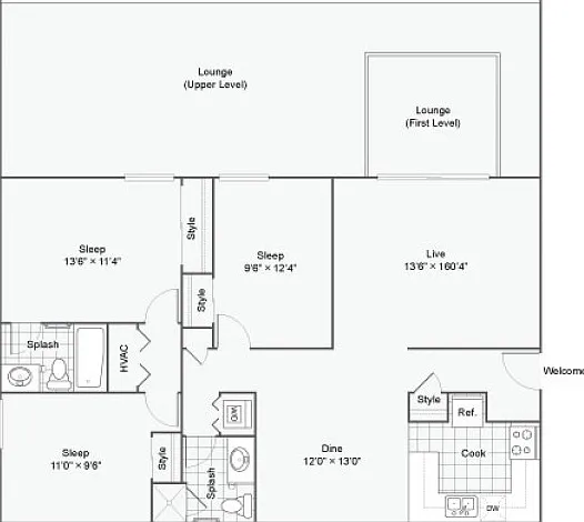 Valentino | 1261 Square Foot Three Bedroom Valentino | 1261 Square Foot Three Bedroom
