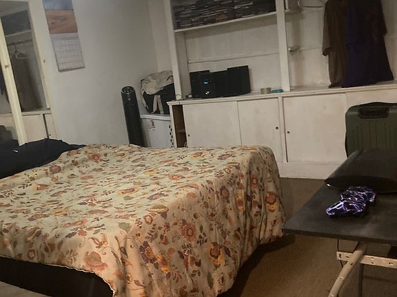 This is a full-size bed in bed room
