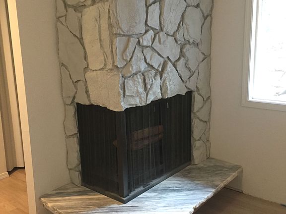 Granite fireplace