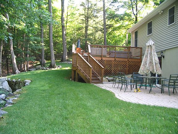 patio and stairs to deck