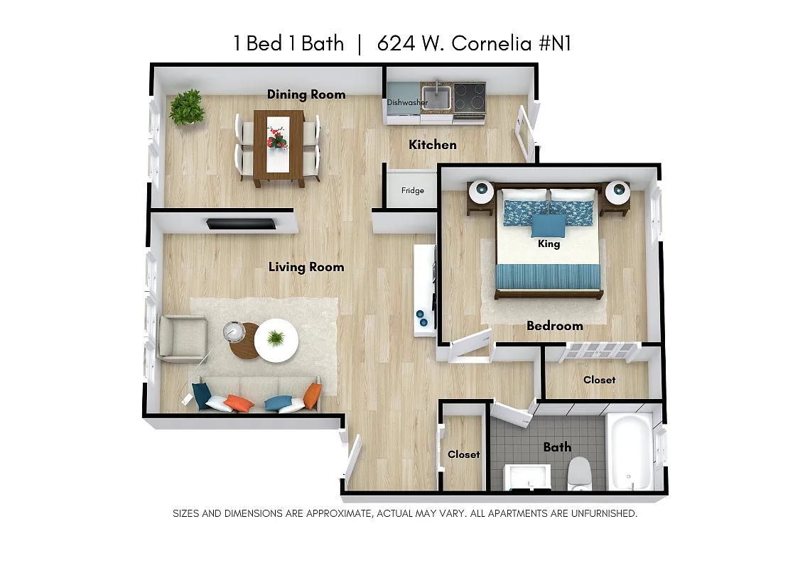 Floor plan One Bedroom