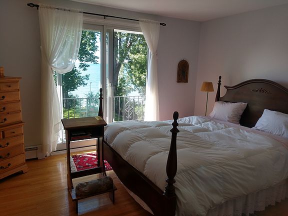 Master bedroom with deck
