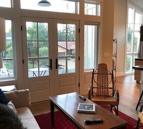 Living Room with French Doors to Balcony