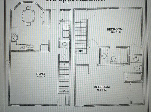 Floor plan 2br Townhome
