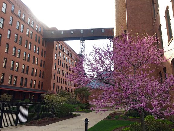 Beautiful landscaping and historic structures