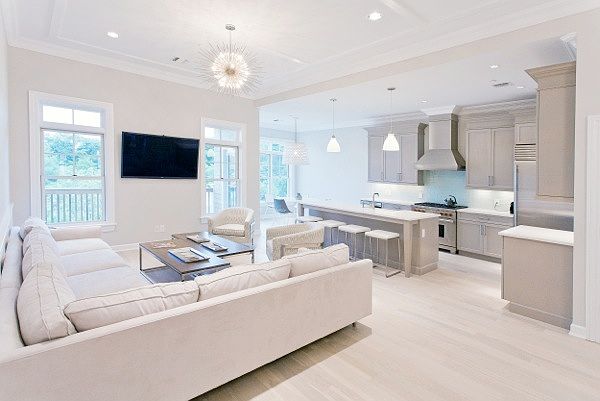open plan kitchen and living room