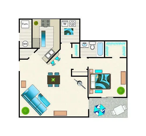 Floor plan 1X1 Classic