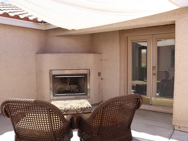 COURT YARD WITH FIREPLACE