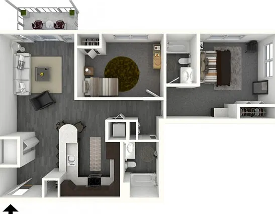 Two Bedroom, Two Bath - Large Two Bedroom, Two Bath - Large
