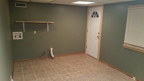 The large laundry room is on the main level.