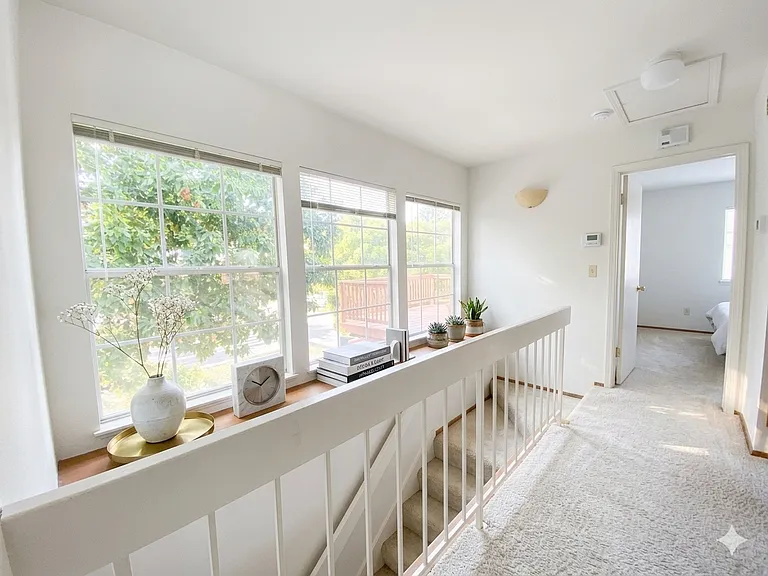 Staged for layout visualization; unit comes unfurnished"