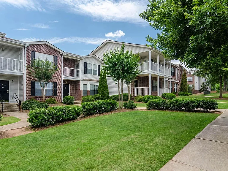 Manicured lawns are a highlight of the community