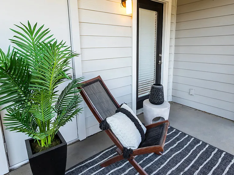 Enjoy some fresh air from your very own private patio, a perfect place to enjoy your morning coffee or wind down in the evening.