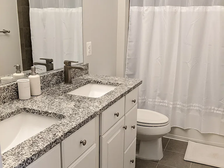 Shared bath on third level