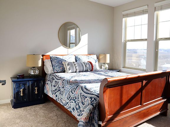Spacious bedroom with walk-in closet.