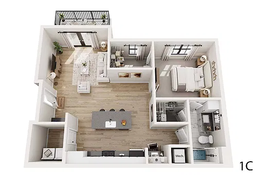 Floor plan 1C