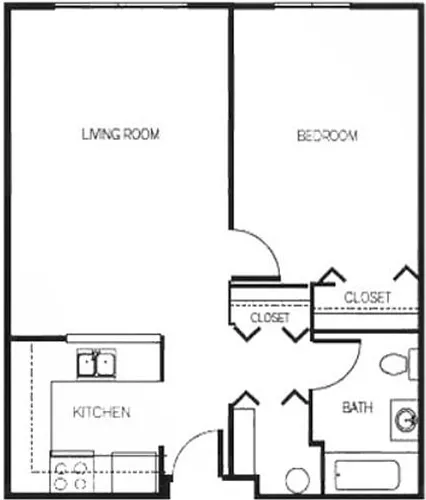 Floor plan One-Bedroom