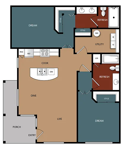 Floor plan B2-Garden