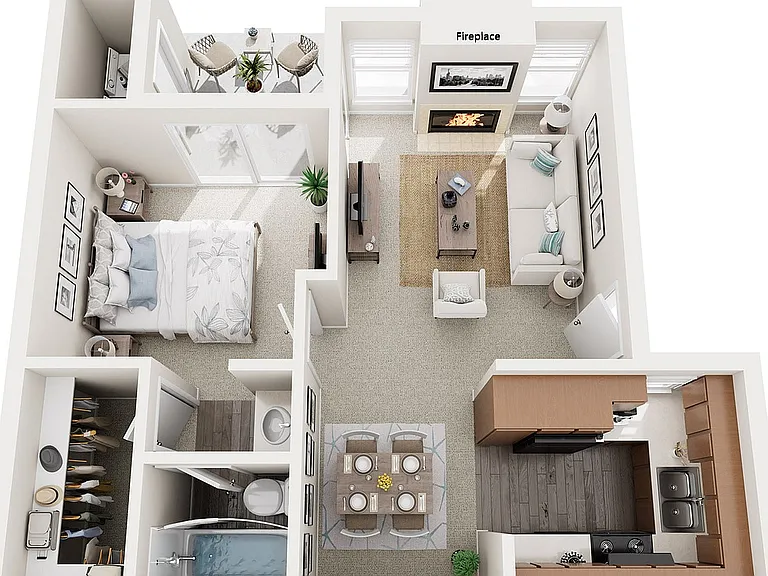 One Bedroom, One Bathroom, 565 sqft One Bedroom, One Bathroom, 565 sqft