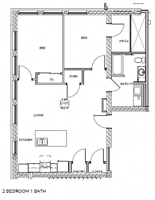 Floor plan Two Bedroom