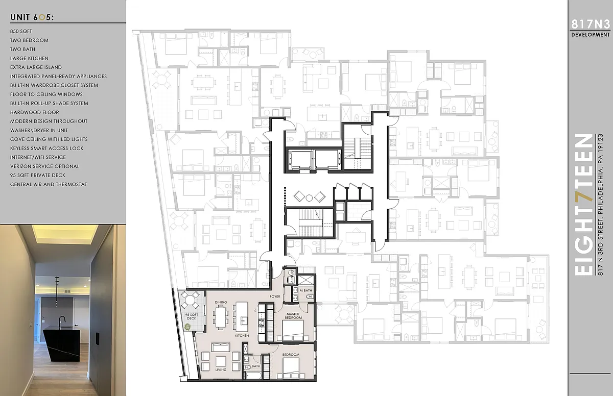 Floor plan UNIT 605 - PENTHOUSE WITH PRIVATE DECK