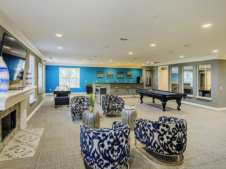 Clubhouse Game Room with Billiards