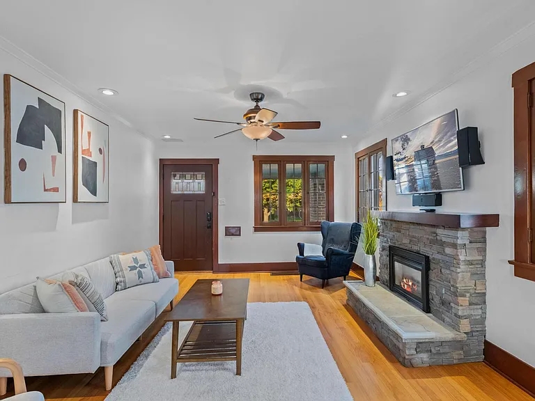 Main floor open plan living/dining/kitchen