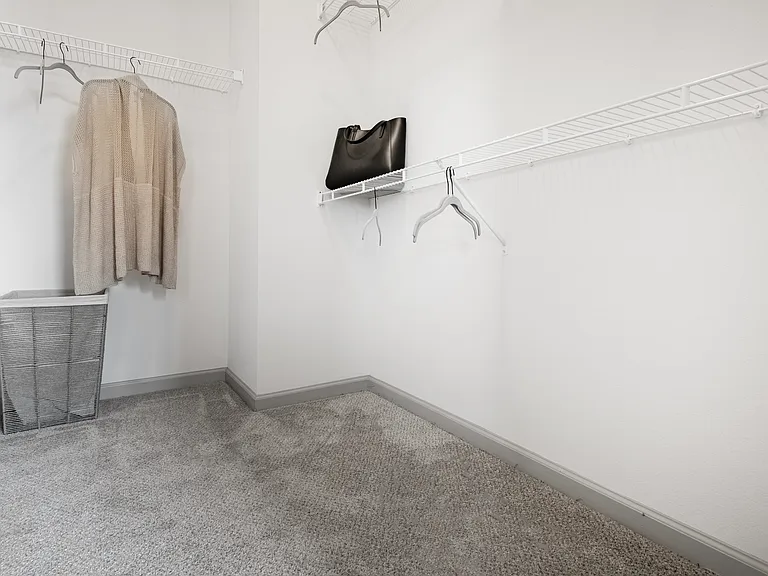 Spacious Walk-In Closet at The Hendry Apartments, Garland, TX
