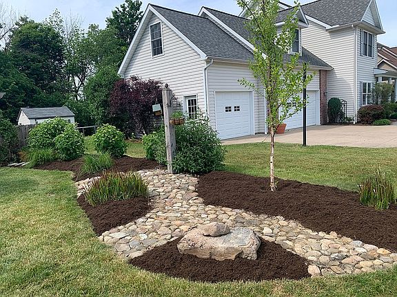 Landscaped side yard