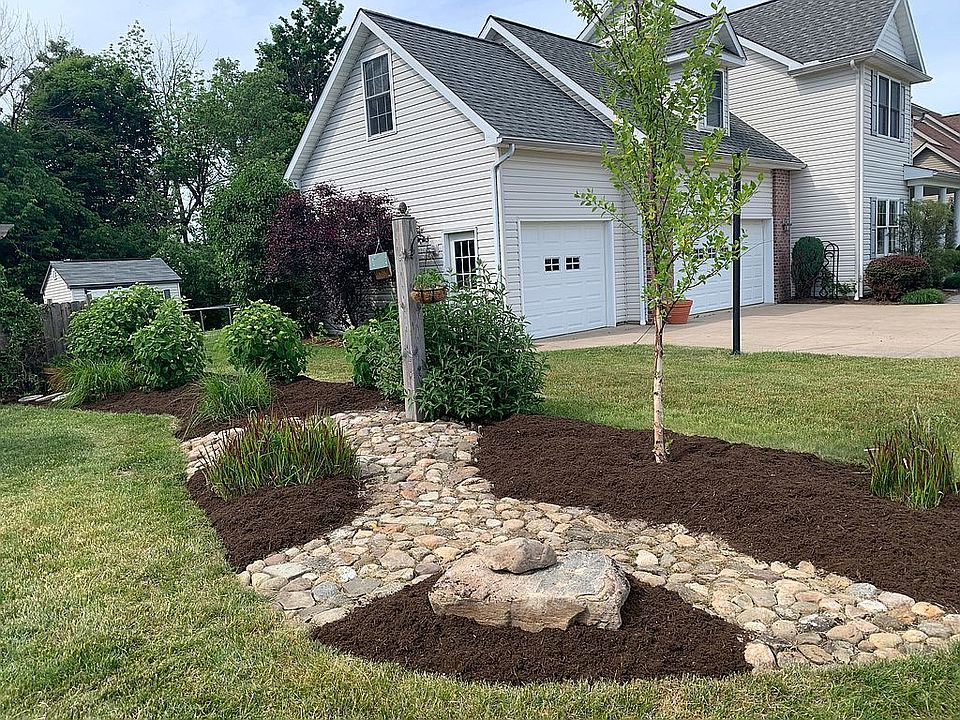 Landscaped side yard