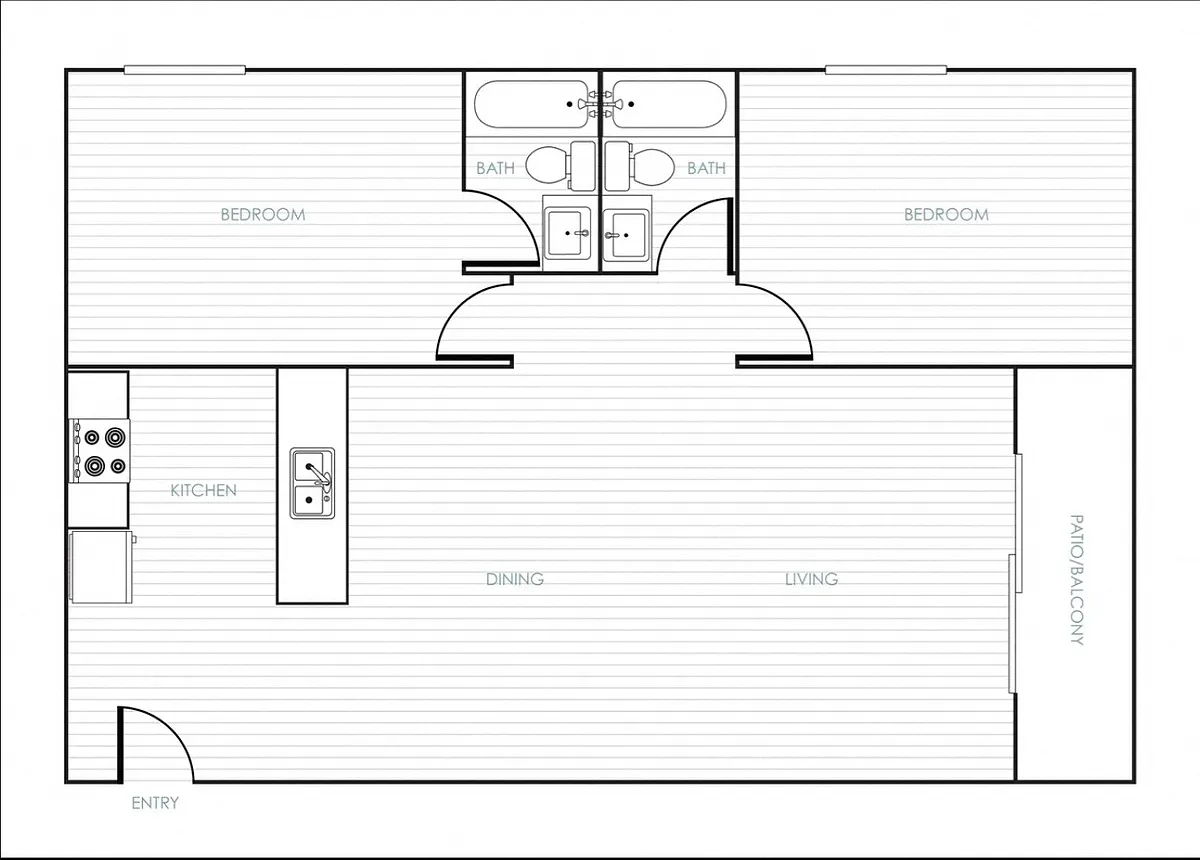 Floor plan Two Bedroom