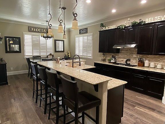 Kitchen open to living room