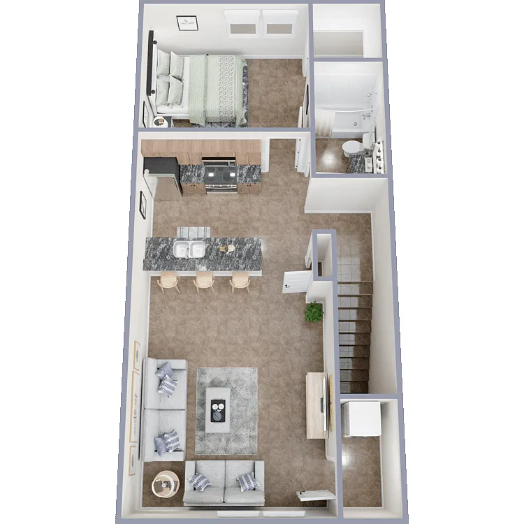 Floor plan 1/1 US