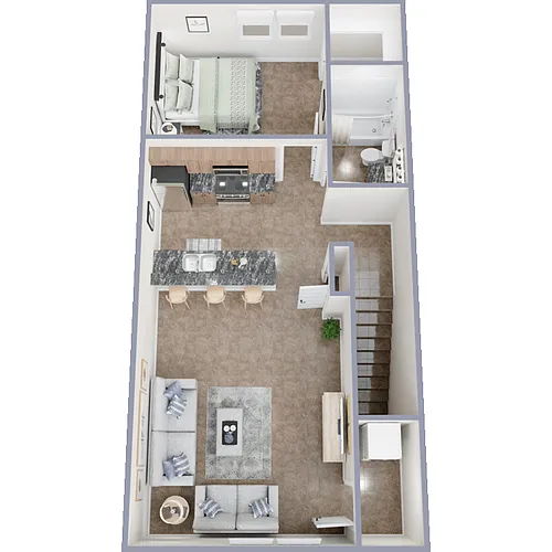 Floor plan 1/1 US