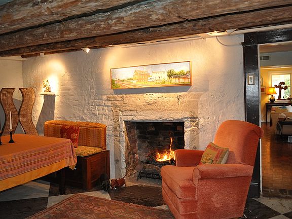 Dining Room with fireplace