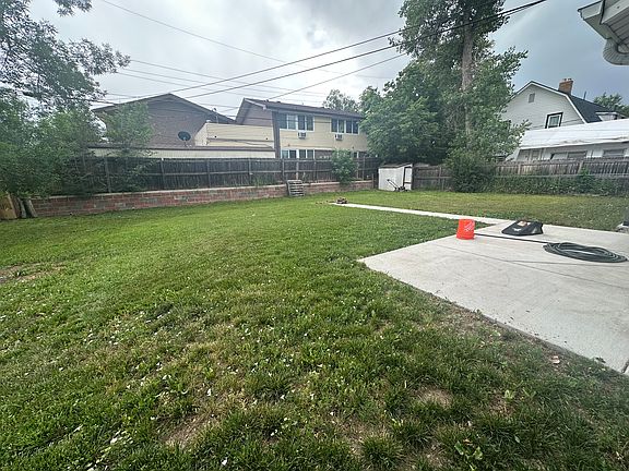 Back yard and patio view
