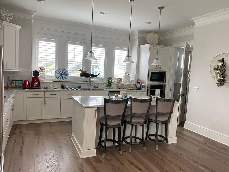 Ornaments and countertop appliances not included