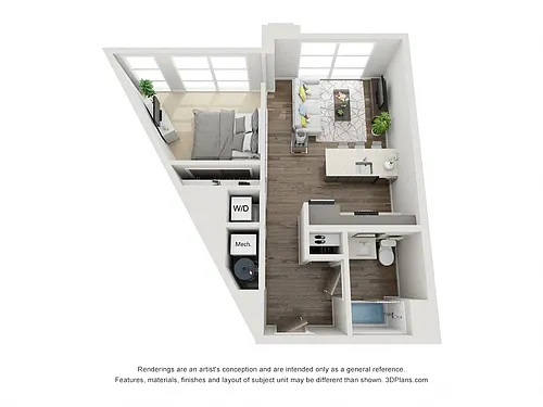 Floor plan S5 - Jr One Bedroom