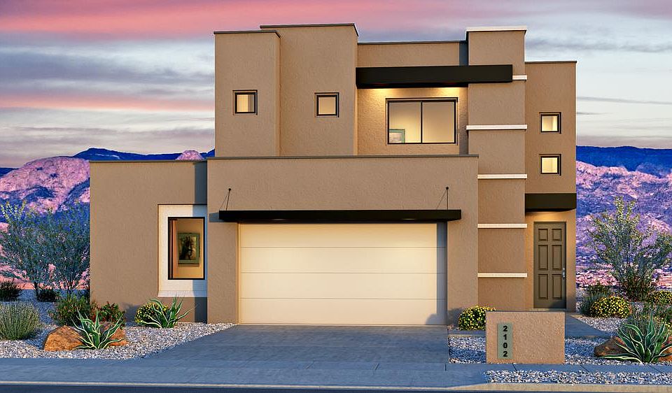Contemporary Elevation with flex room