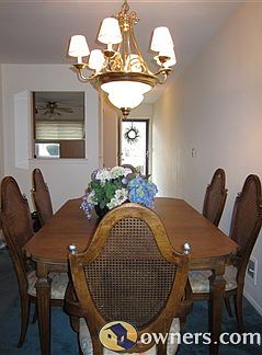 full dining space facing foyer