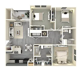 Floor plan 3 Bed 2 Bath