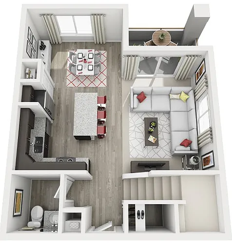 Floor plan 2x2.5 Townhome