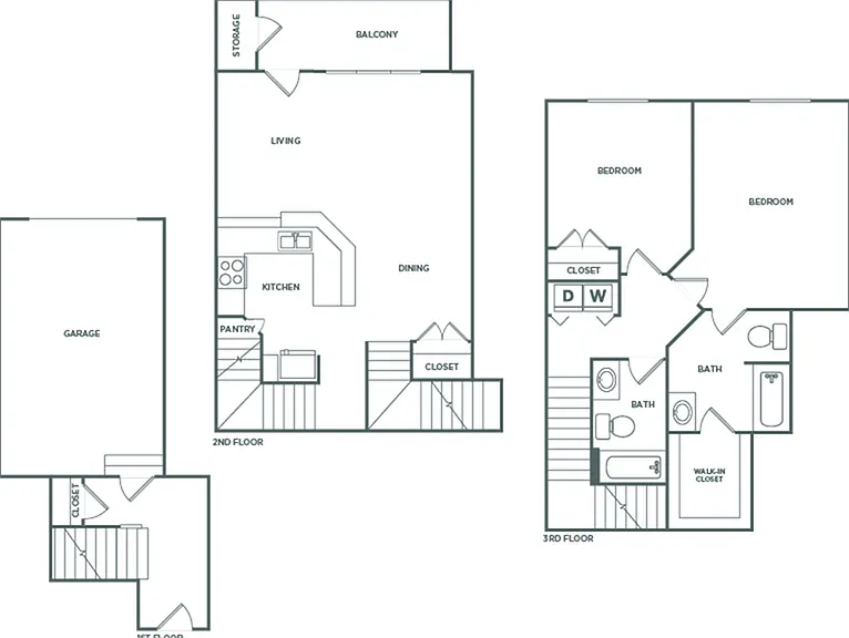Two Bedroom Two Bath (1446 SF) Two Bedroom Two Bath (1446 SF)