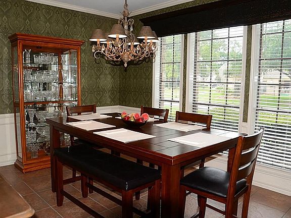 A view of the large dining room.