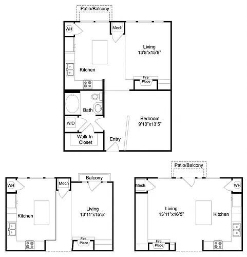 Floor plan Blake One Bedroom