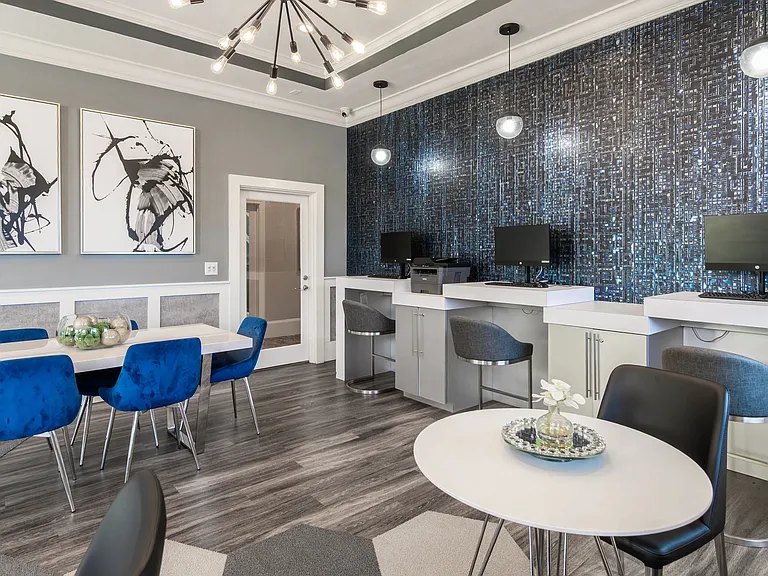 With bold design and functional amenities, our business center is the ideal place to focus, study, or get ahead on your to-do list.