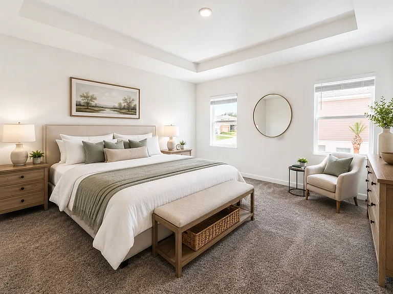Master bedroom -virtually staged