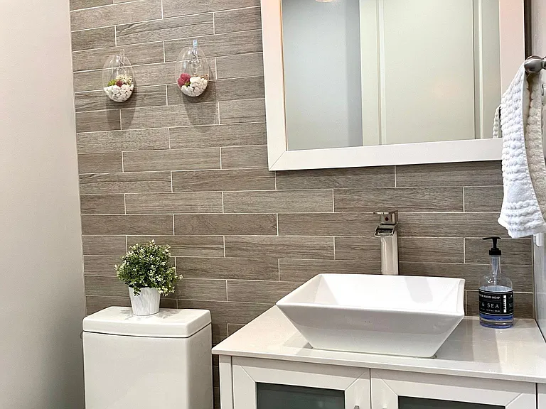 Half bath on second level