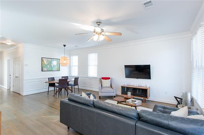 Open concept living and dining